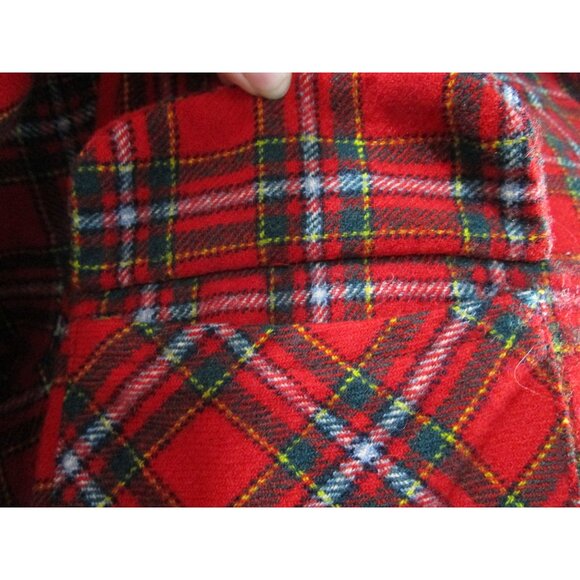 Pendleton Woolen Mills Mens Medium Red Plaid Wool Shirt Made in USA Vintage 1960 - Picture 13 of 16